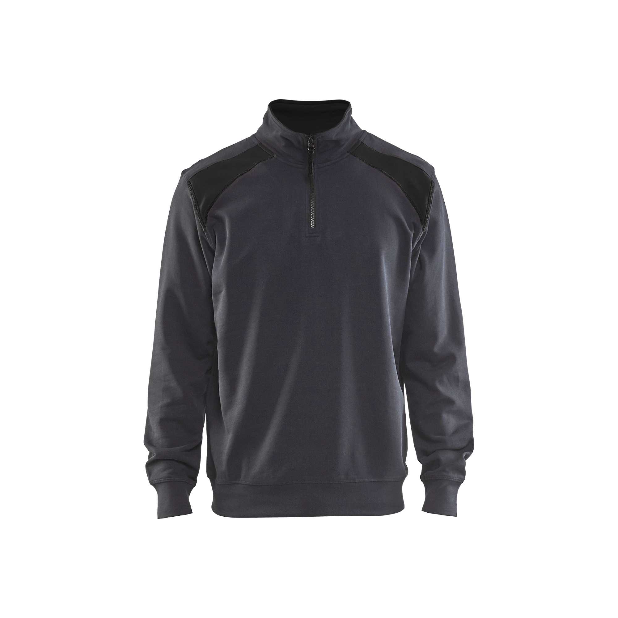 BLAKLADER 33531158 Half Zip 2 Tone Sweatshirt Work Sweatshirt MEN - 100% Cotton